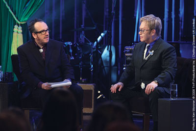 elvisCostello5 Elvis Costello chats with Elton John