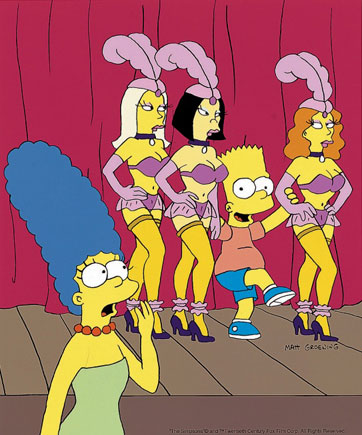 The Simpsons song "La Maison Derriere" from "Bart After Dark"