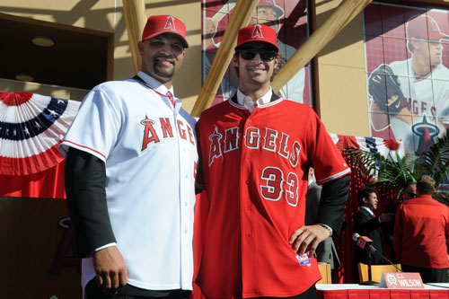 Angels_Pujols_Wilson_01211 Albert Pujols, C.J. Wilson, Los Angeles Angels