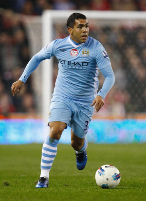 Carlos-Tevez Manchester City striker Carlos Tevez